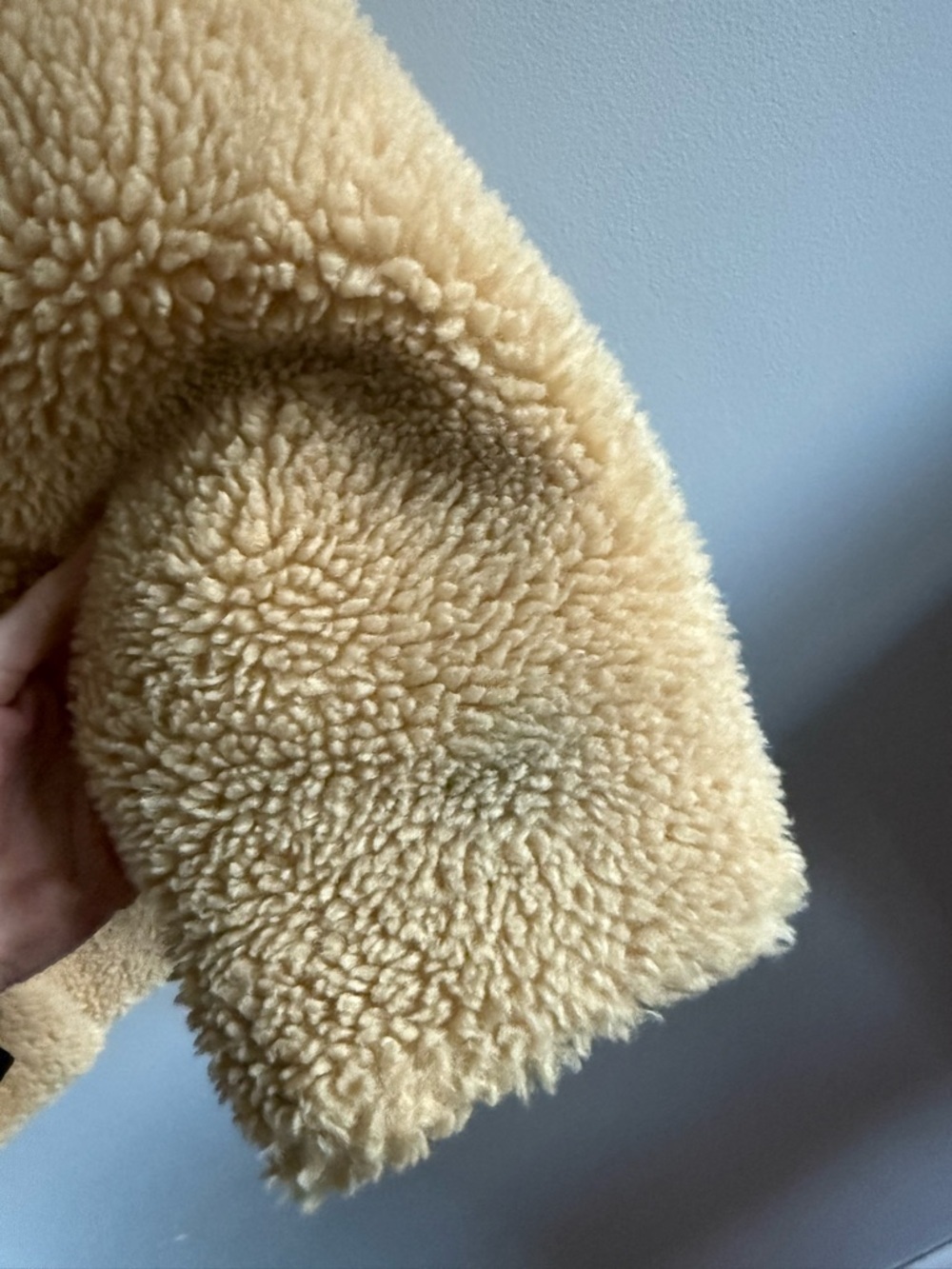 Zara Teddy Jacket Sherpa Fleece Camel Tan Cozy Zip Coat XS Oversized Pockets - Picture 8 of 8